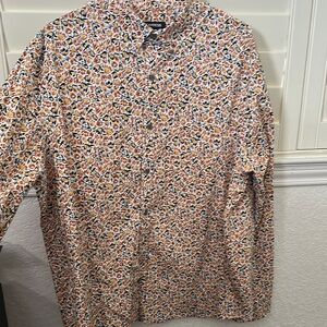 Express Men's Multicolor Patterned Shirt
